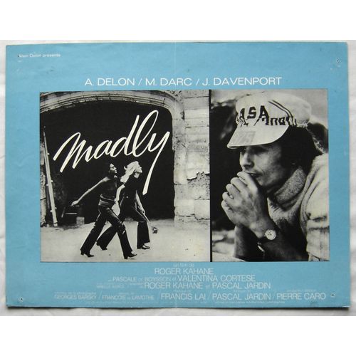 Madly / Synopsis-Affichette D'exploitation Originale / Roger Kahane, 1970, Mireille Darc, Alain Delon, Jane Davenport, Valentina Cortese, Pascale De Boysson
