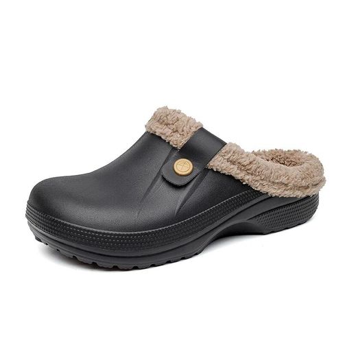 Maedef-Pantoufles Impermables En Fourrure Pour Hommes Et Femmes,Chaussures D'intrieur En Coton Enveloppes,Toboggans En Fourrure,Peluche,Chaudes,Hiver