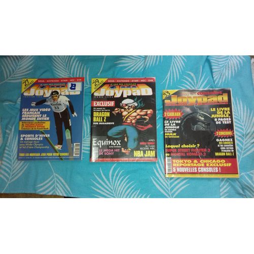 Magazine Joypad: Lot De 3 Magazines Jeux-Vidos Anciens: N 27, 29 Et 33 De Janvier, Mars Et Juillet-Aot 1994 En Bon tat Et Recouvert Pour Lecteur Passionn De Rtrogaming Ou Collectionneur Averti.