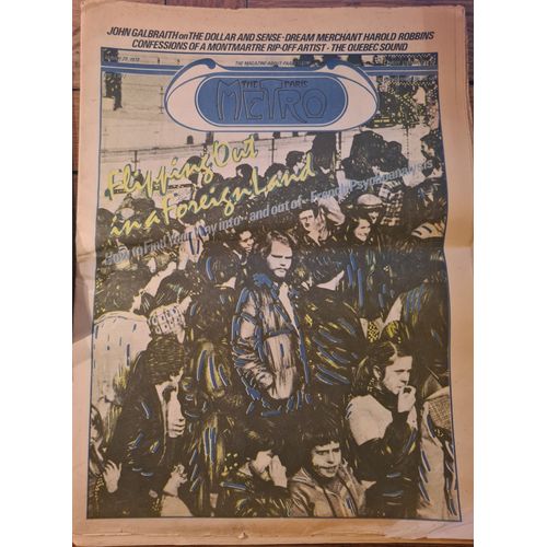 Magazine The Paris Metro, March 29, 1978; Vol 3 N  7; Flipping Out In A Foreign Land - How To Find Your Way Into - And Out Of - French Psychoanalysis; En Anglais Format 41.5x30 Cm - 40 Pages   