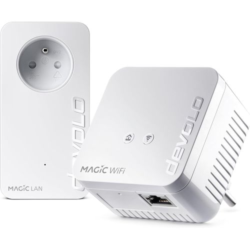 Magic 1 Wifi 4 (N) Mini Starter Kit 2X Adaptateurs Cpl Wifi (1200 Mbits, 2X Ports Fast Ethernet), Idal Tltravail, Gaming, Streaming, Pr Frana[X981]