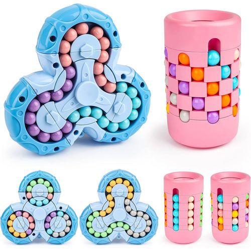 Magic Bean Cube Rotatif,Haricot Magique,Rotatif Petites Perles Cube Magique Puzzle,Jouet Puzzle Cratif  Main,Magic Beans Jeu Cube Jouet pour Adultes Et Enfants De 3 Ans