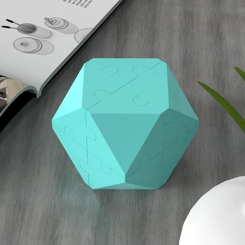 Magic Cube Puzzle-Jouet de construction d'intelligence tridimensionnelle-Vert vert