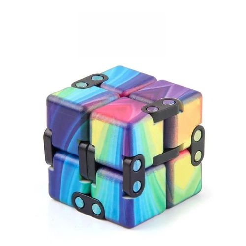 Magic Cube Set-3 PCS Color Impression UV Pliant Jouet de Dcompression-NO.168-8-37 Motif de rayures de couleur