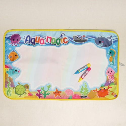 Magic Doodle Mat Colore Eau Peinture Tissu Reutilisable Portable Developpement Jouet Enfants Cadeau,Bleu