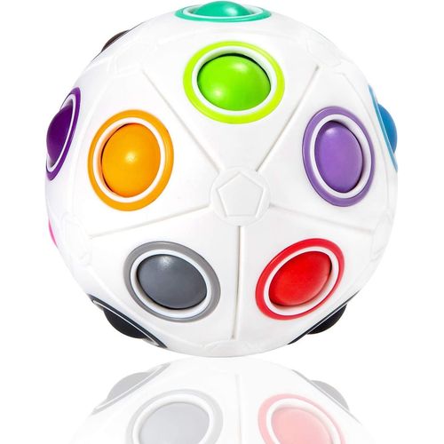 Magic Rainbow Puzzle Ball, 20 Trous Speed Cube Ball Puzzle Game Fun Stress Reliever Magic Ball Cerveau