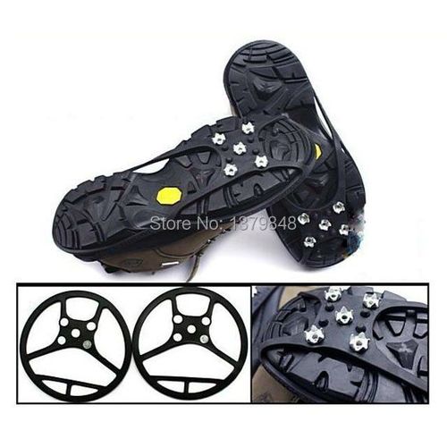 Magic Spike Ice Snow Mud Backing Enge Golf Slip-On Climbing Crampon, Aleat Shoe Grip, M & L Sireflective