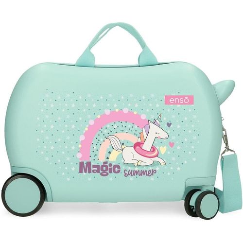 Magic Summer Valise Pour Enfant,Fabrique En Abs,Roues Doubles  Rotation Multidirectionnelle,Multiples Faons De L'utiliser,Turquoise,45x31x20 Cms,Valise Pour Enfant