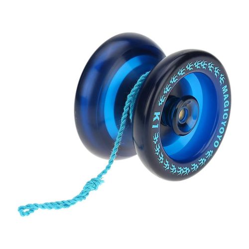 Magic Yoyo K1 Spin Abs Yoyo Avec Roulement Kk  8 Billes Et Corde Rotative Pour Enfants - Bleu