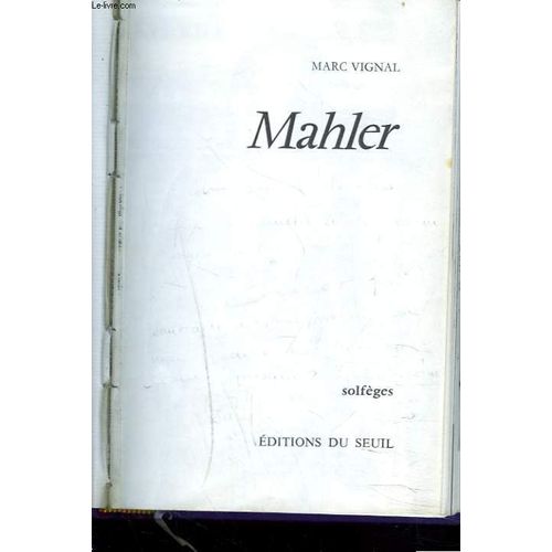 Mahler de Marc Vignal