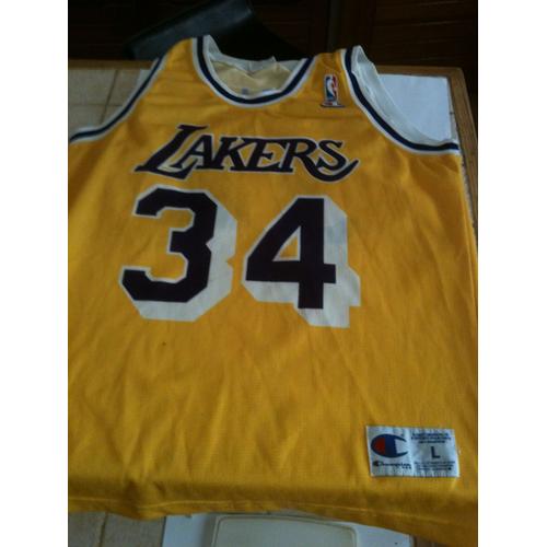 Maillot Champion U.S.A Shaquille O'neal Los Angeles Lakers #34 Taille L