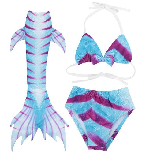 Maillot De Bain 3 Pieces Pour Fille Avec Queue De Poisson Et Bikini (400)