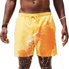 Maillot de bain a couleurs changeantes pour hommes maillot de bain magique decoloration de l eau planche de plage short a carreaux en losange sechage rapide cordon de serrage pantalon de Sport