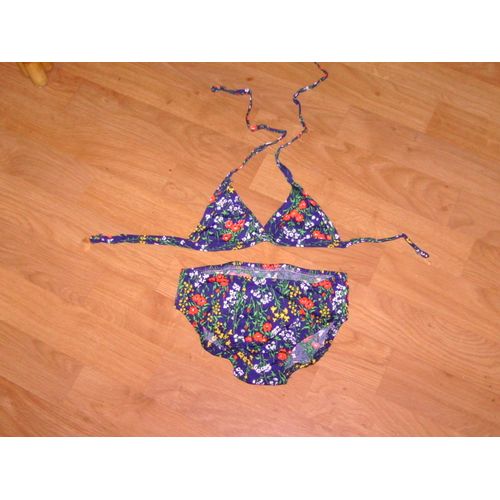 Maillot De Bain Darina Creation 2 Pices 8 Ans Marine Et Multicolore