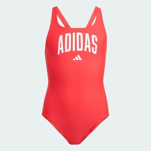 Maillot De Bain Dos Env Universitaire Enfants Adidas - Pure Ruby / White - 4-5a