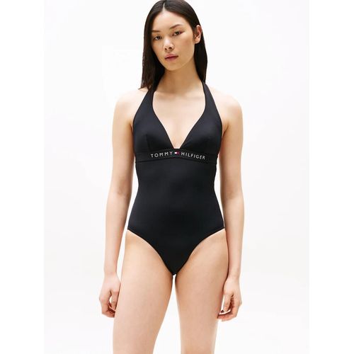 Maillot De Bain Original  Dos Nu Plongeant Halter One Piece (Ext Sizes)/Black - M