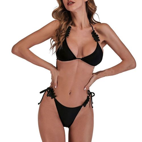 Maillot De Bain Sexy Pour Femmes, Ensemble Deux Pices, Soutien-Gorge Avec Attache Latrale, String, Triangle, Vtements De Plage, D't