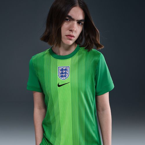 Maillot De Foot  Manches Courtes Replica Nike Dri-Fit Angleterre 2025/26 Stadium Gardien De But Pour Femme - Vert
