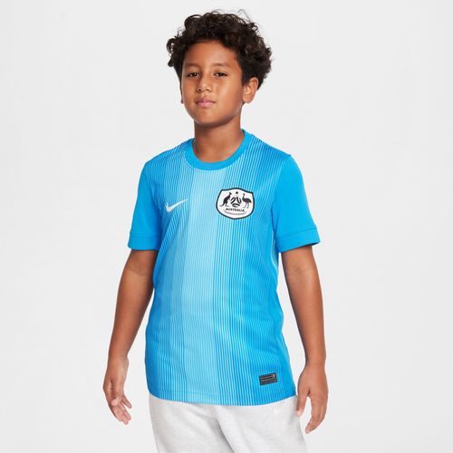 Maillot De Foot  Manches Courtes Replica Nike Dri-Fit Australie 2025/26 Stadium Gardien De But Pour Ado - Bleu - M