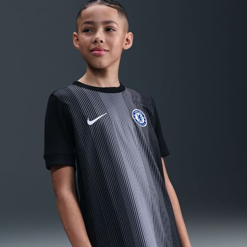 Maillot De Foot  Manches Courtes Replica Nike Dri-Fit Chelsea Fc 2025/26 Stadium Gardien De But Pour Ado - Noir - Xl