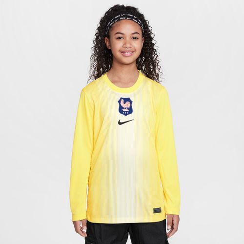 Maillot De Foot  Manches Longues Replica Nike Dri-Fit Fff 2025/26 Stadium Gardien De But Pour Ado - Jaune