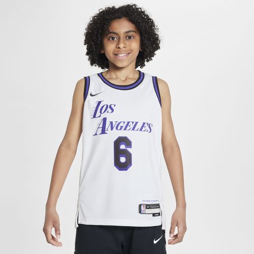 Maillot Nike Dri-Fit Nba Swingman Lebron James Los Angeles Lakers City Edition Pour Enfant Plus g - Blanc - L