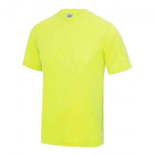 Maillot - Tee Shirt Homme Sport Just Cool Anti-Transpirant Jaune Fluo