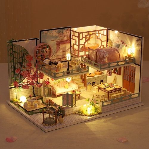 Maison De Poupe En Bois, Bricolage, Pavillon Ya Qin, Style Chinois Ancien, Modle D'Assemblage De Greniers, Cadeau D'Anniversaire Cratif Pour Filles