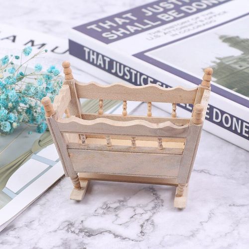 Maison De Poupe Miniature En Bois, Carton, Modle De Lit De Bb, Accessoires Jouets, 1/12