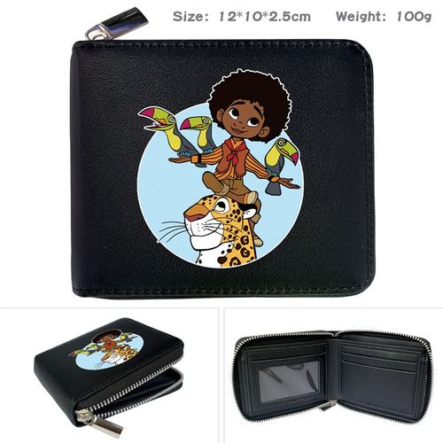 Maison Magique Pleine De Fermeture  Glissire Pu Porte-Monnaie Porte-Monnaie En Deux Dimensions Dessin Anim Demi-Pli Court Portefeuille Sac Carte Sac Magie Maison-Jj4809