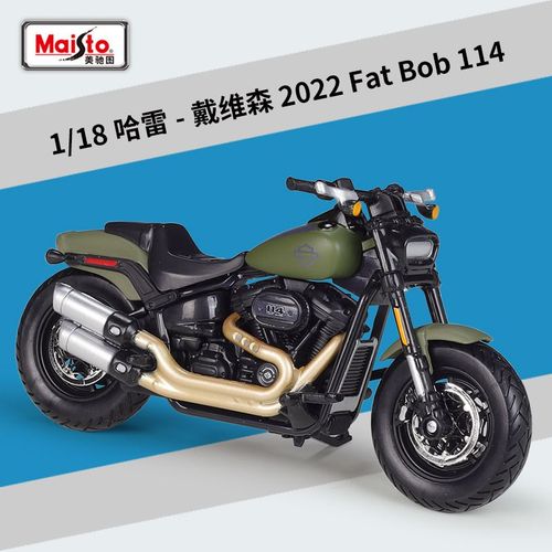 Maisto-Modle Rduit De Moto Harley Davidson Fat Bob Vhicule De Collection Shlavabo-Absorber Jouet Tout-Terrain chelle 1:18 114 2022