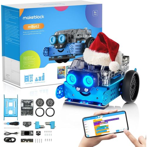 Makeblock mBot2 Robot Programmable Compatible avec Scratch et Python, Robot de Codage pour Enfants Support WiFi, IoT, Technologie AI, Robot Jouet pour Enfants 10 Ans+.[G1034]