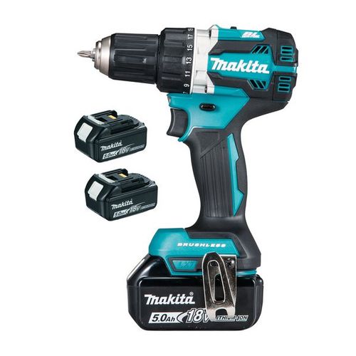 Makita Ddf484rt3j - Set Perceuse Visseuse Li-Ion 18v (3x Batterie 5,0ah) Dans Makpac - Moteur Brushless - 54nm