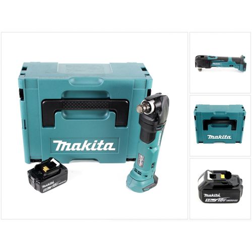 Makita Dtm 51 T1j 18v Li-Ion Dcoupeur-Ponceur Multifonctions Sans Fil Avec Botier Makpac + 1x Batterie Bl 1850 18v - 5,0 Ah Li-Ion - Sans Chargeur