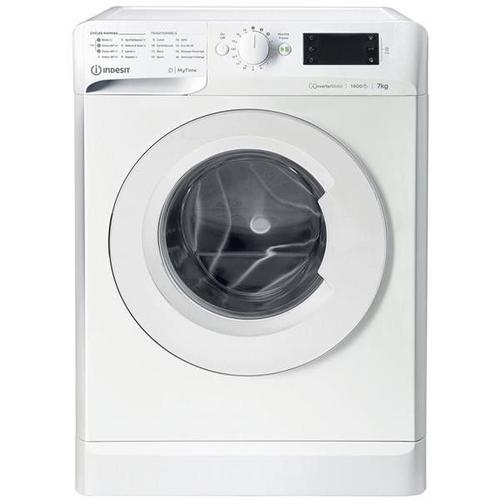 MAL POSABLE, FRONT, MY TIME, BLANC, 7 KG, 1400 TRS, CLASSE NERGIE C, 5 INDESIT - MTWE71484WFR