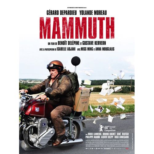 Mammuth - Vritable Affiche De Cinma Plie - Format 40x60 Cm - De Benot Delpine, Gustave Kervern Avec Grard Depardieu, Yolande Moreau, Isabelle Adjani, Miss Ming, Benot Poelvoorde - 2010
