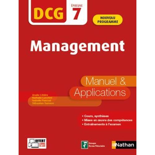 Management - Dcg Epreuve 7 - Manuel Et Applications - 2020  