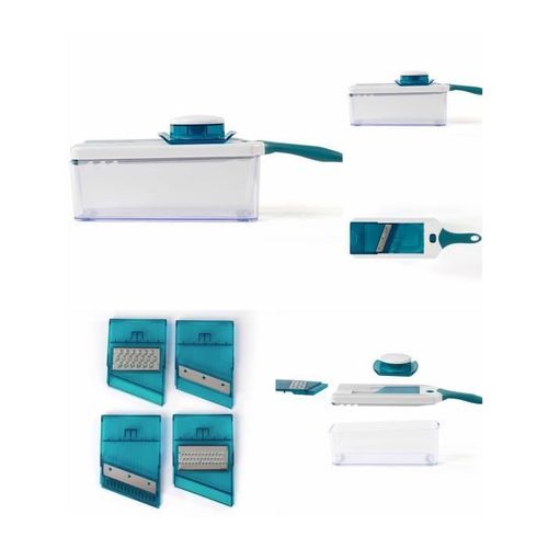 Mandoline 4 Lames Avec Coupe Ajustable 4 Lames Interchangeables En Acier Inoxydable