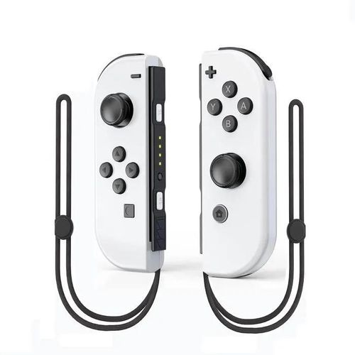 Manette Compatible Avec Nintendo Switch/Switch Oled/Lite Avec Bracelet De Prhension, Joypad Contrleur, Blanc (Non Officiel)