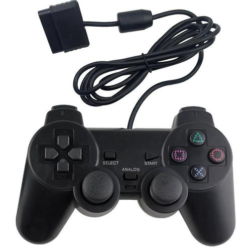 Manette Compatible Playstation 2 Ps1 Ps2 Double Shock 2 Noire