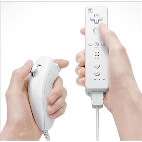 Manette Contrleur Wiimote Nunchuk Housse Pour Wii Blanc