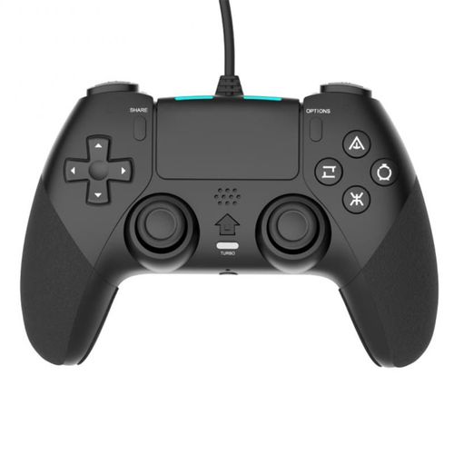 Manette De Jeu Avec Poigne Filaire Pour Ps 4, Avec Fonction De Vibration  Six Axes, Joystick Avec Programmation Macro
