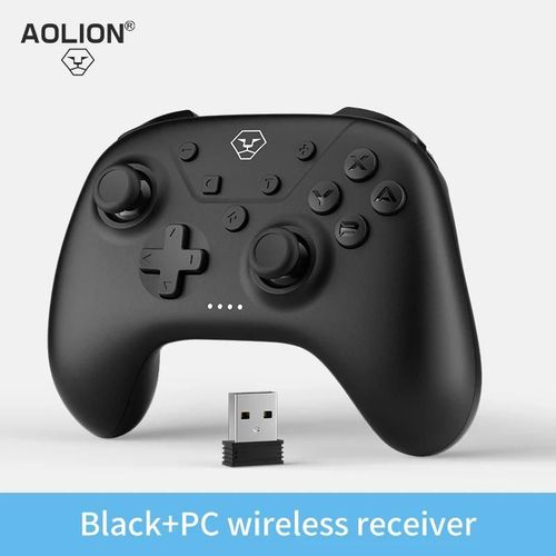 Manette De Jeu Bluetooth Pour Nintendo Switch, Manette De Jeu Pro, Prise En Charge De La Fonction Tubro, Pc, Ios, Android-Black Add Receive