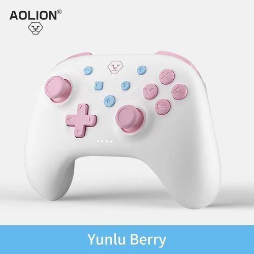 Manette De Jeu Bluetooth Pour Nintendo Switch, Manette De Jeu Pro, Prise En Charge De La Fonction Tubro, Pc, Ios, Android-White