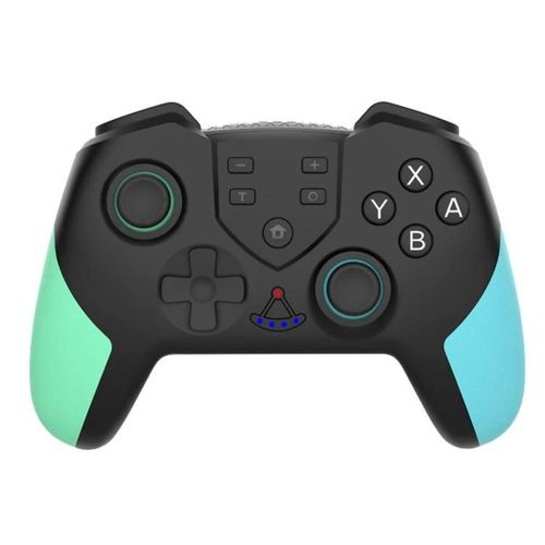 Manette De Jeu Bluetooth Sans Fil Pour Nintendo Switch-Vibration,Fonction Macro,(Noir/Bleu Vert) Bleu Vert