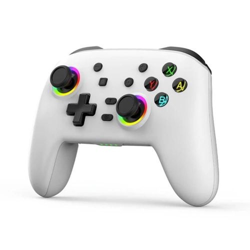 Manette De Jeu Bluetooth Sans Fil-Vibration Somatosensorielle Pour Nintendo Switch/Switch Pro-Blanc