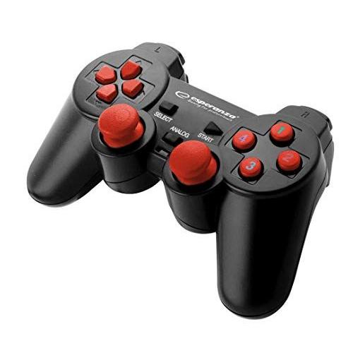 Manette De Jeu Esperanza Warrior Egg102 (Noir/Rouge)