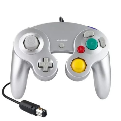 Manette De Jeu Filaire Pour Cube Ngc, Manette De Jeu  Bouton Unique Pour Console De Jeu Dlibrment-Silver