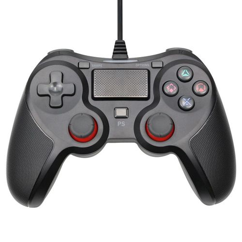 Manette De Jeu Filaire Pour Manette De Jeu Ps4 Manette De Jeu Usb A Double Choc Pour Console Ps4 Cble De 2,2 M Pour Console Ps3, Black2- Chine