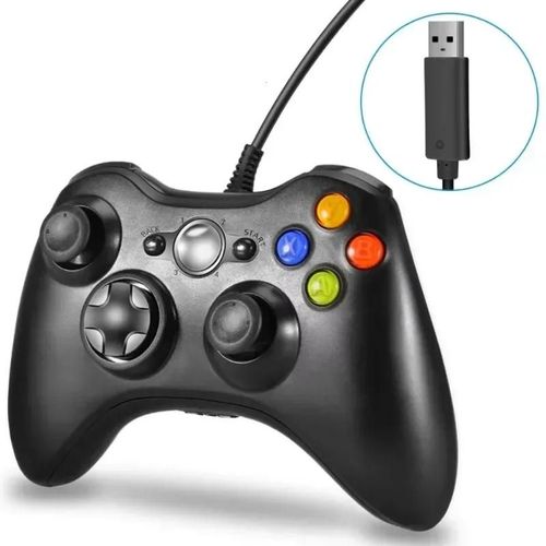 Manette De Jeu Filaire Usb Pour Xbox 360 Contrleur De Jeu Filaire Manette Joypad Pour Pc Windows 7/8/10 Avec Vibration White